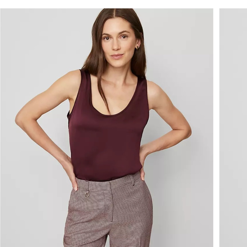 Ann Taylor Deep Burgundy Tank Top